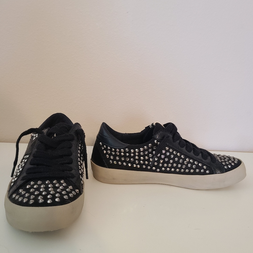 ShuShop Black Studded Sneakers